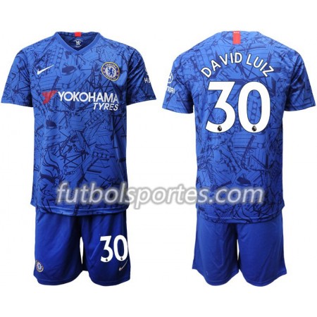 Camisetas Niños Chelsea David Luiz 30 Primera Equipacion 2019/2020